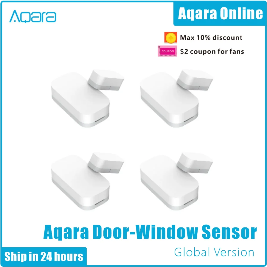 Global version Aqara Door Window Sensor Zigbee Wireless Connection Smart Mini door sensor Work With Mi Home APP For Android IOS
